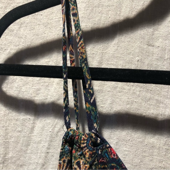 Papaya midi dress almost maxi spaghetti strap ruched empire waist pullon Dress M - Picture 6 of 8